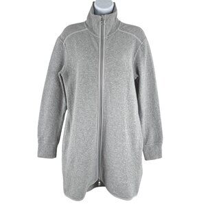 Lululemon On Repeat Jacket Size 6 Heathered Core Light‎ Grey Full Zip DR-1829
